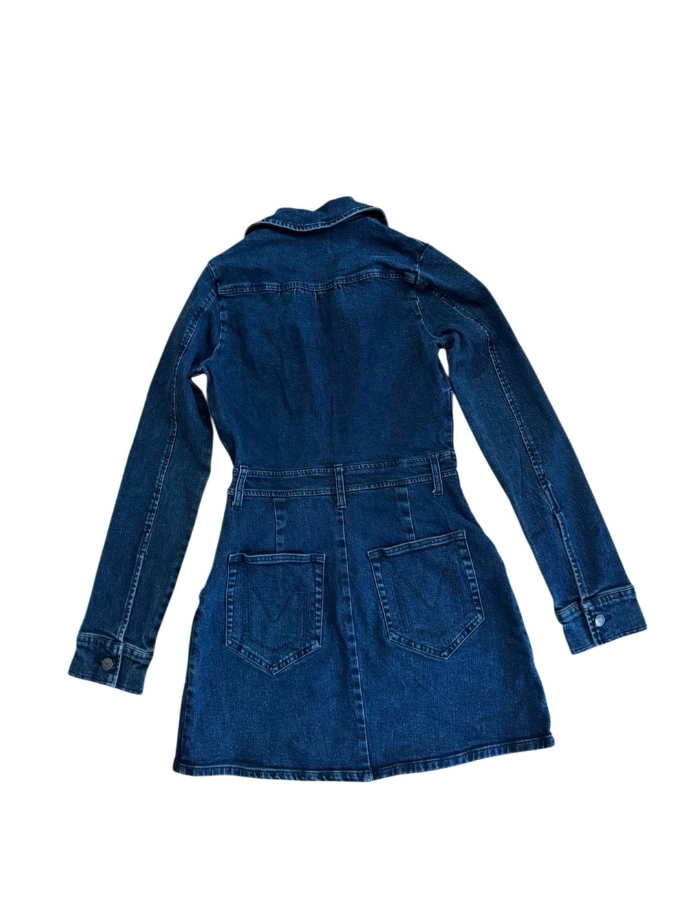 Show Me Your Mumu Womens Outlaw Long Sleeve Denim Mini Dress No Belt Size Medium - Picture 4 of 5